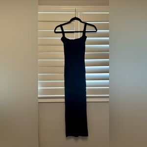 ZARA NWT Open Back Knit Midi Dress - Black (S)